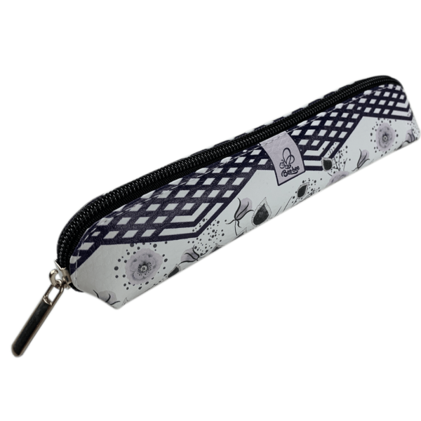 Etui saszetka piórnik mini orientalne kwiaty w pasach