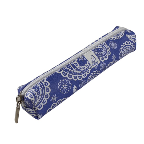 Etui saszetka piórnik mini prostokąt paisley fiolet