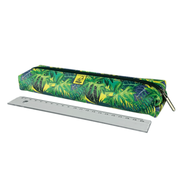 Etui saszetka piórnik z ekoskóry jamnik tropikalne liście 5903641204453