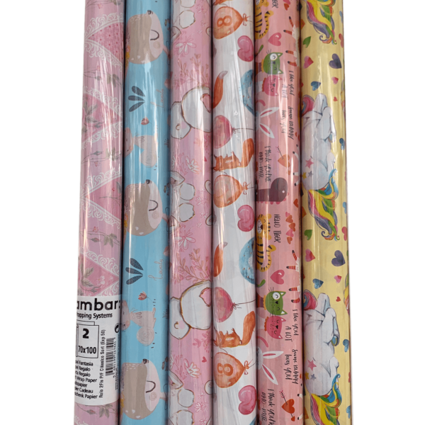 Papier ozdobny 2 arkusze 100cm x 70cm Children 5601199167434