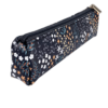 ETUI SASZETKA PIÓRNIK TRÓJKĄTNY KWIATY OLIWKOWE 5903641206273