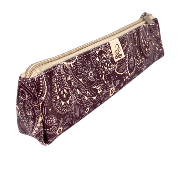 ETUI SASZETKA PIÓRNIK TRÓJKĄTNY PAISLEY BRĄZ KREM 5903641207409