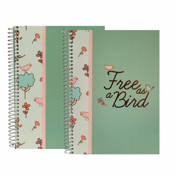 Kołobrulion A4 80 kartek w linie 90g B'LOG BIRDS 5604730097528