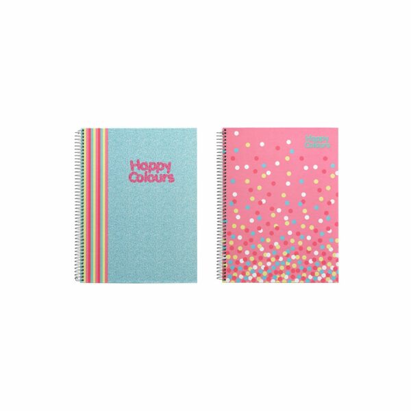 Kołobrulion A5 80 kartek w kratkę 90g HAPPY COLOURS 5604730092653