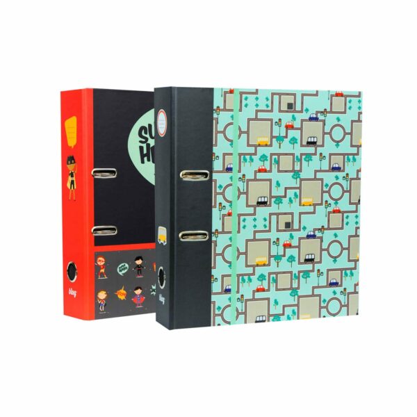 Segregator A4 2-ringowy z dźwignią 8cm B'LOG PLAY ME 5604730096293
