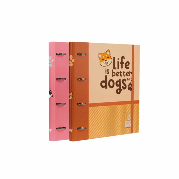 Segregator A4 4-ringowy z gumką z wkładem i przekładkami w kratkę B'LOG PET LOVERS 5604730096682