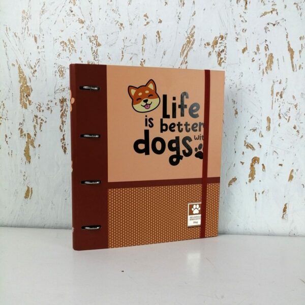Segregator A4 z gumką z wkładem i przekładkami w linie pet lovers piesek 5604730096675
