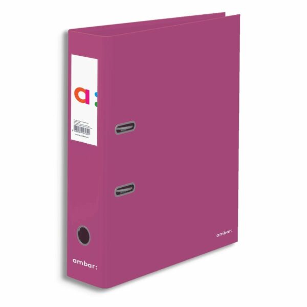 Segregator A4 2-ringowy z dźwignią 7cm Ambar School purpurowy