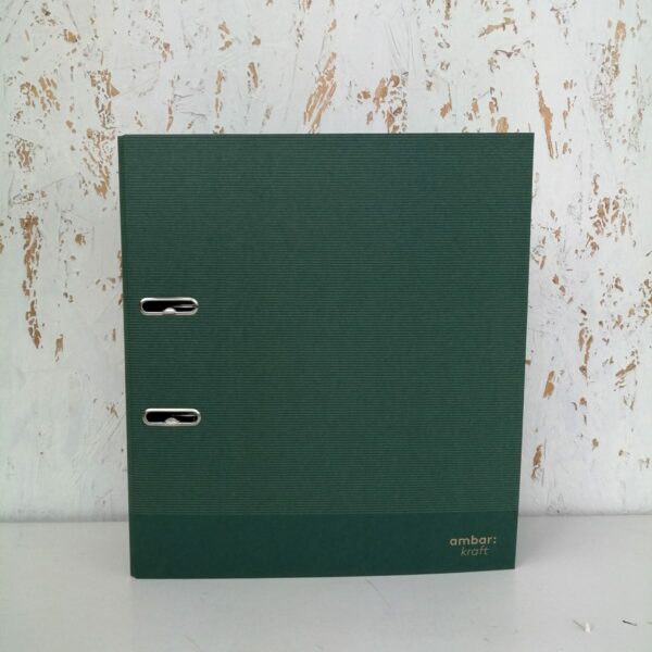 Segregator A4 2-ringowy z dźwignią 7cm Kraft DK zielony butelkowy 5601199207789-1