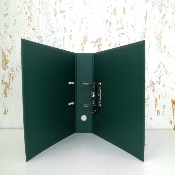 Segregator A4 2-ringowy z dźwignią 7cm Kraft DK zielony butelkowy 5601199207789-2