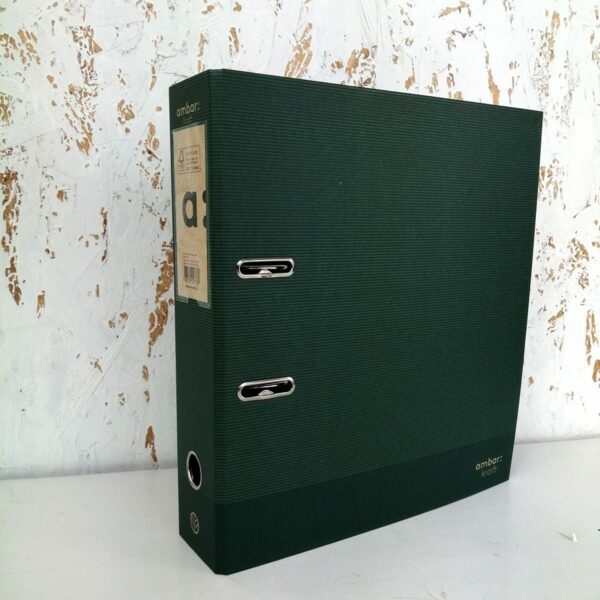 Segregator A4 2-ringowy z dźwignią 7cm Kraft DK zielony butelkowy 5601199207789
