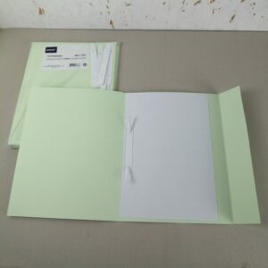 Skoroszyt teczka A4 z falda wasami kolor zielona