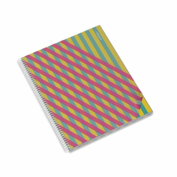 Kołozeszyt A4 polipropylenowy 80 kartek w kratkę 90g Think Stripes 5601199181492-4