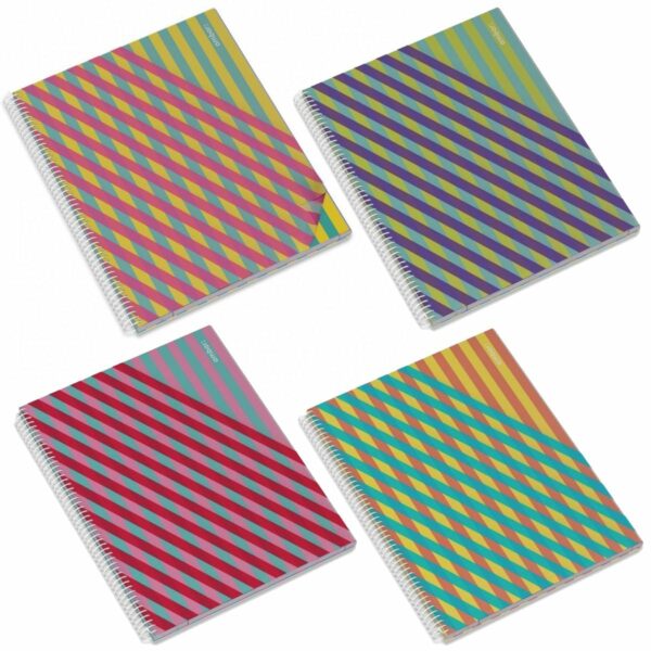 Kołozeszyt A4 polipropylenowy 80 kartek w kratkę 90g Think Stripes 5601199181492