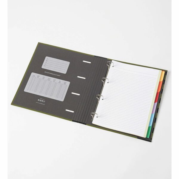 Segregator A4 4-ringowy z gumką z wkładem i przekładkami w linie Inverse 5601199210512-4