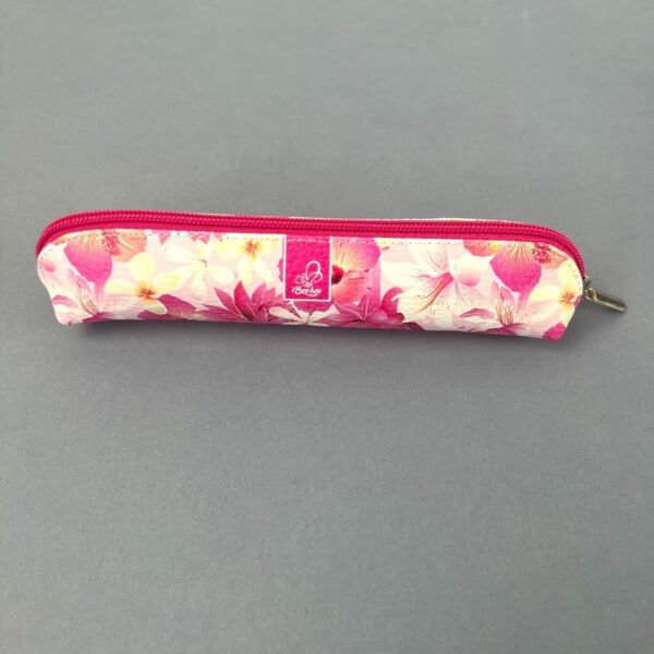 Etui saszetka piórnik mini hibiskus różowy 5903641210959-1