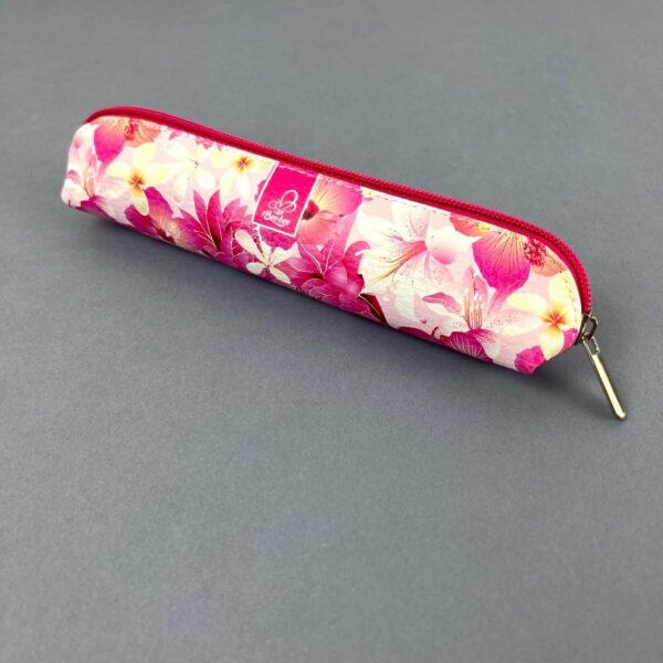 Etui saszetka piórnik mini hibiskus różowy 5903641210959