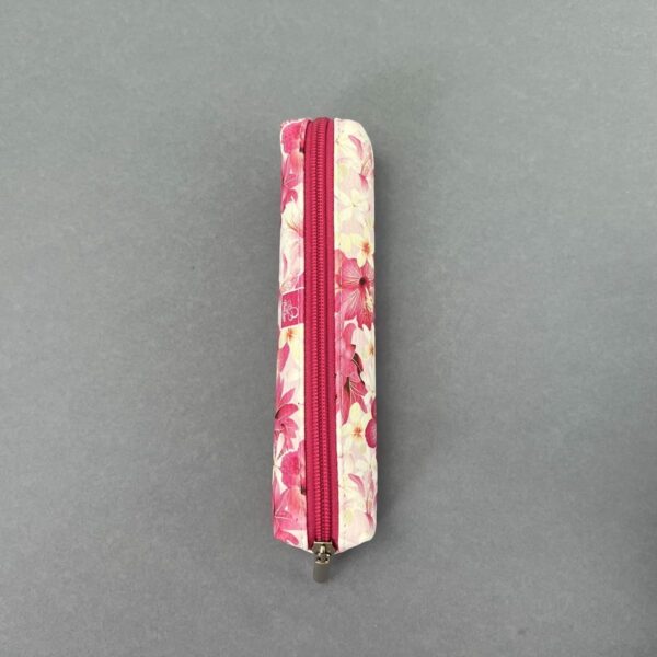 Etui saszetka piórnik mini prostokąt hibiskus różowy 5903641210973-2