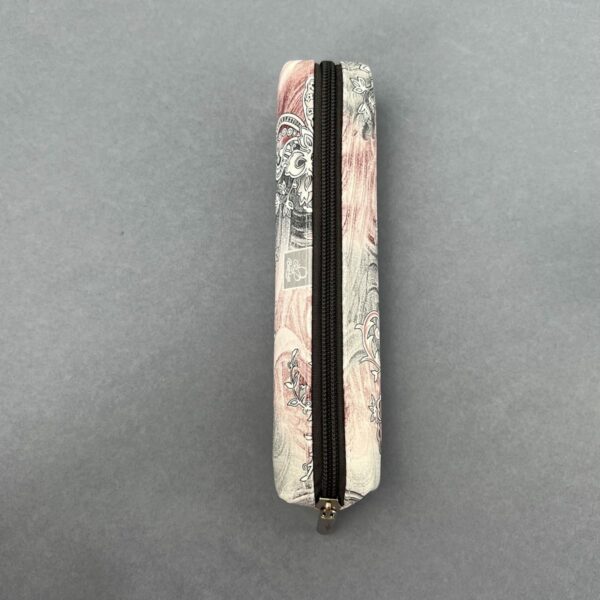 Etui saszetka piórnik mini prostokąt paisley szare 5903641209403-2