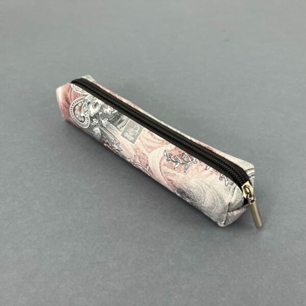 Etui saszetka piórnik mini prostokąt paisley szare 5903641209403