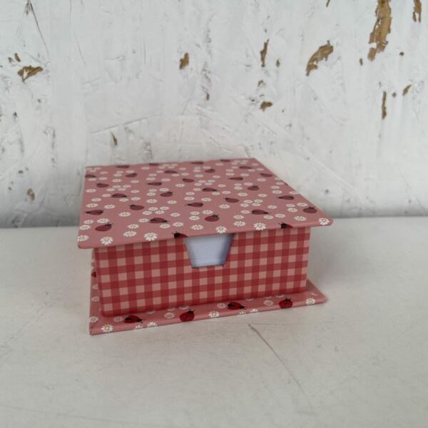 Pudełko na biurko na karteczki lady bug biedronki 5604730105261