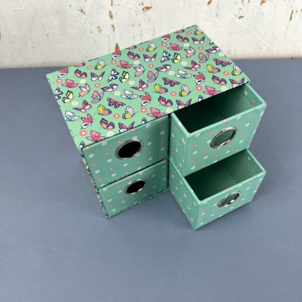 Pudełko na biurko z 4 szufladkami butterflies 5604730105797-2