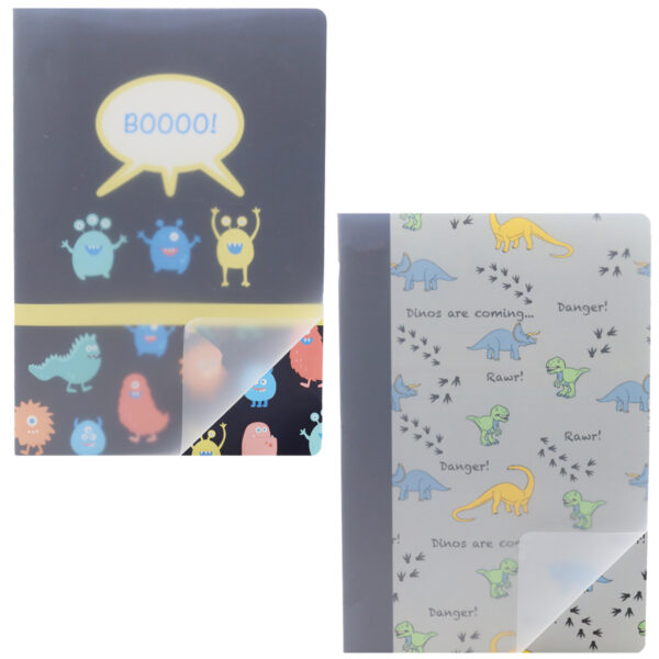 Zeszyt a5 polipropylenowy 48 kartek 90g w kratkę play me dinozaury potwory 5604730104004