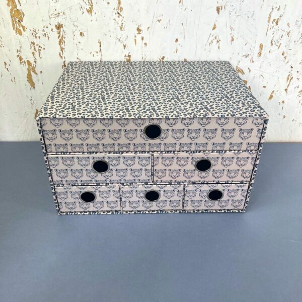Pudełko na biurko z 6 szufladkami wild cheetah gepardy 5604730104752-3
