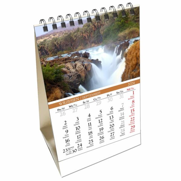 Kalendarz 2024 biurkowy pionowy mały Woda w Przyrodzie