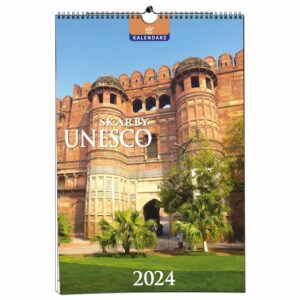 Kalendarz 2024 ścienny B3 33 x 48 cm 13 planszowy SKARBY UNESCO