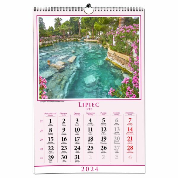 Kalendarz 2024 ścienny B3 33 x 48 cm 13 planszowy SKARBY UNESCO