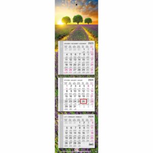 Kalendarz 2024 książkowy A4 tygodniowy okładka soft touch BEŻ-DENIM