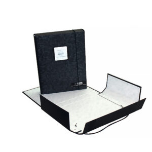 Teczka Box A4 z gumką klasyczna biurowa marmurkowa 320x245x40