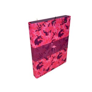 Teczka box A4 z gumką Camouflage Kamuflaż Różowy