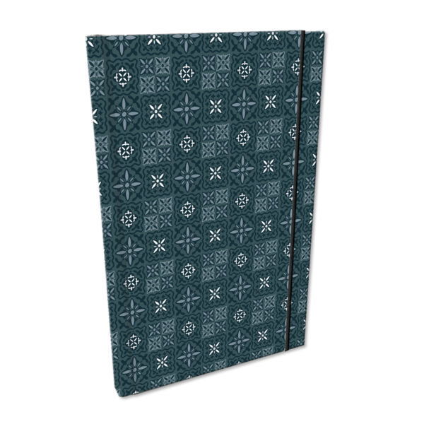 Elegancki Notes Notatnik z gumką A5 192 strony w kratkę Soft Touch LISBOA TURKUS
