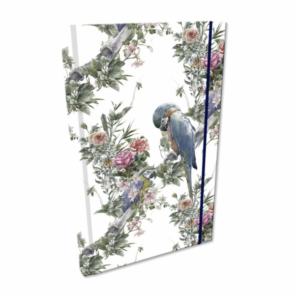 Elegancki Notes Notatnik z gumką A5 192 strony w kratkę Soft Touch BOHO PAPUGI