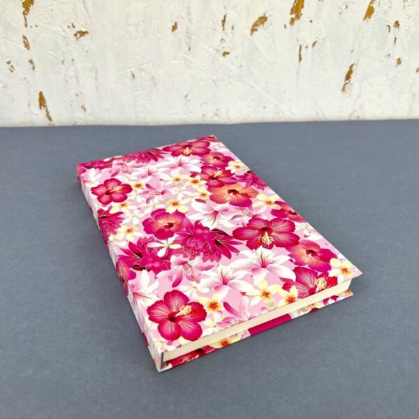 Elegancki Notes Notatnik A5 192 strony w kratkę Soft Touch HIBISKUS RÓŻOWY - obrazek 3
