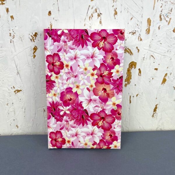 Elegancki Notes Notatnik A5 192 strony w kratkę Soft Touch HIBISKUS RÓŻOWY - obrazek 2
