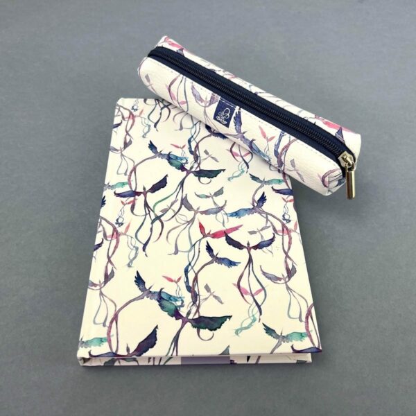 Elegancki Notes Notatnik A5 192 strony w kratkę Soft Touch MALOWANE PTAKI - obrazek 5