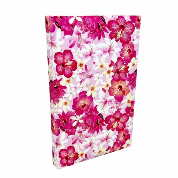 Elegancki Notes Notatnik A5 192 strony w kratkę Soft Touch HIBISKUS RÓŻOWY