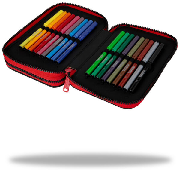 Zestaw dla chłopca do klasy 1-3 plecak i piórnik Coolpack Gradient czarno czerwony - obrazek 9