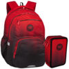 Zestaw dla chłopca do klasy 4-8 plecak i piórnik Coolpack Gradient czarno czerwony