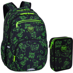 Zestaw dla chłopca do klasy 4-8 plecak i piórnik Coolpack Game Night, gracz