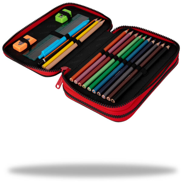 Zestaw dla chłopca do klasy 4-8 plecak i piórnik Coolpack Gradient czarno czerwony - obrazek 8