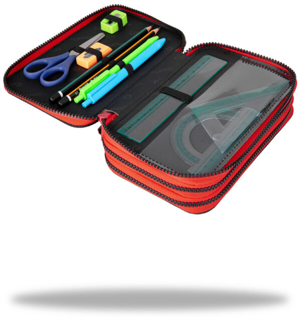 Zestaw dla chłopca do klasy 4-8 plecak i piórnik Coolpack Gradient czarno czerwony - obrazek 9