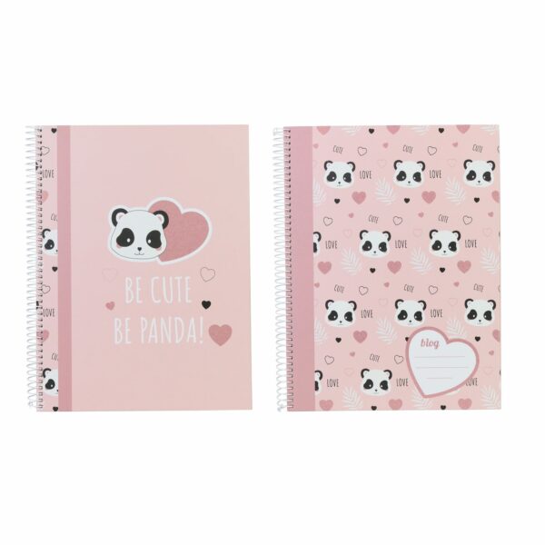 Kołobrulion A4 80 kartek 90g w linie CUTE PANDA