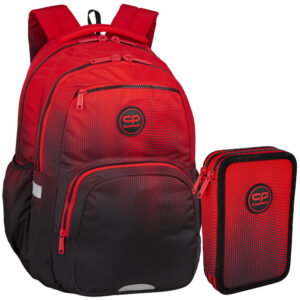 Zestaw dla chłopca do klasy 4-8 plecak i piórnik Coolpack Gradient czarno czerwony Zestaw dla chłopca do klasy 4-8 plecak i piórnik Coolpack Gradient czarno czerwony