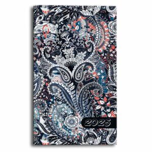 Kalendarz 2025 A6 tygodniowy kieszonkowy Soft Touch PAISLEY ORNAMENT