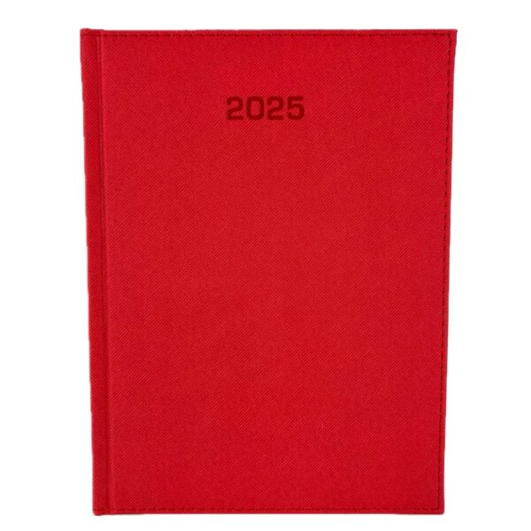 Kalendarz 2025 B5 tygodniowy DENIM JEANS CZERWONY